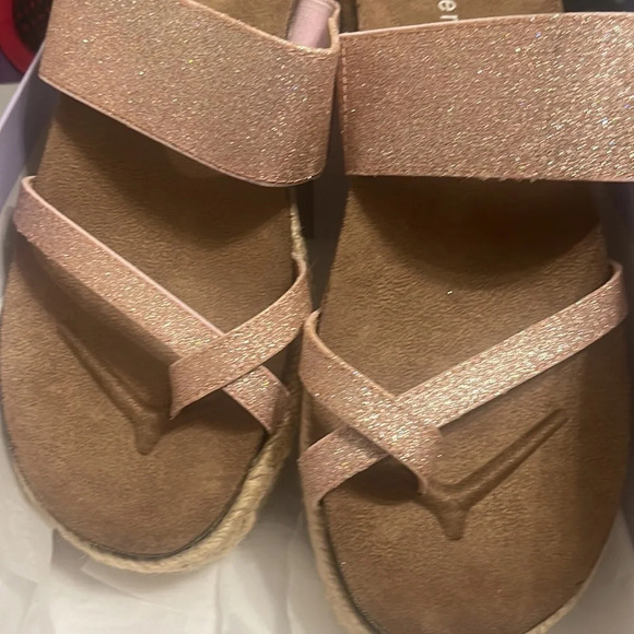 Madden Girl Metallic Rose Gold Espadrilles Sandal Size 7.5 platform - Picture 15 of 16